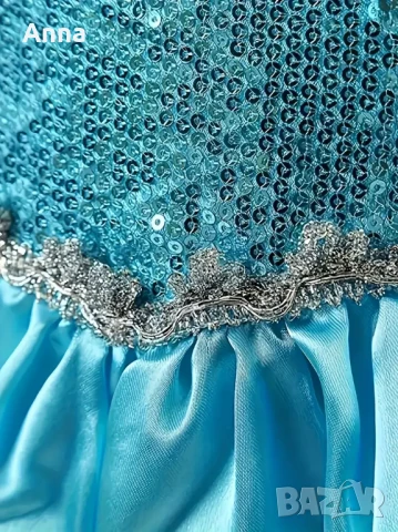 РОКЛЯ НА ЕЛЗА ОТ ФРОУЗЪН С ПОДАРЪК СВЕТЕЩ ЛАСТИК, снимка 3 - Детски рокли и поли - 51363136