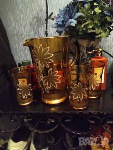 Кристален сервиз с позлата 70 те год