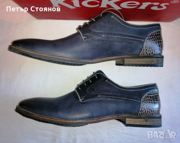 Стилни мъжки обувки от естествена кожа KicKers №46, снимка 5 - Официални обувки - 28473179
