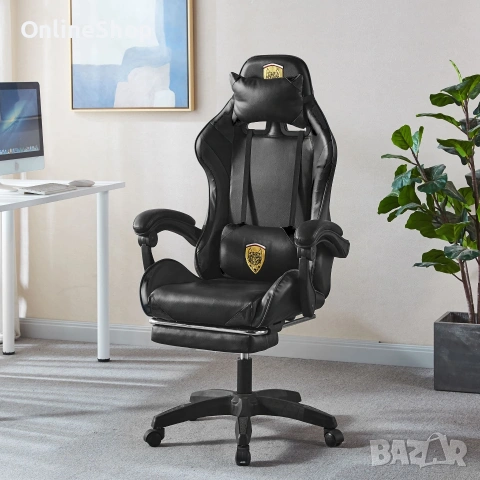 ПРОМО!!! Премиум геймърски стол с масажна функция, поставка за крака, снимка 9 - Столове - 53510733