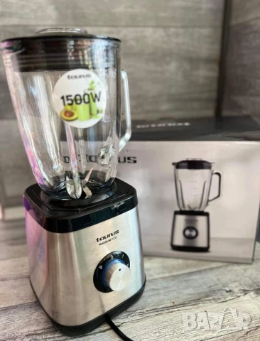 Мощен блендер 1500W за разбиване на лед със стъклена кана 1.5 литра