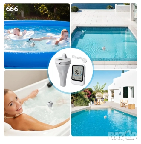 Безжичен термометър за басейн, снимка 2 - Басейни и аксесоари - 52873899