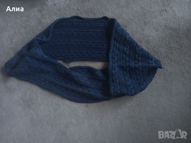 Мъжки шал, доста голям, тъмно син, снимка 2 - Други - 35147673