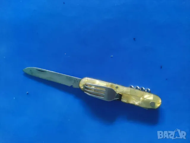 Продавам джобно ножче с виличка П.Денев, снимка 6 - Ножове - 48582072