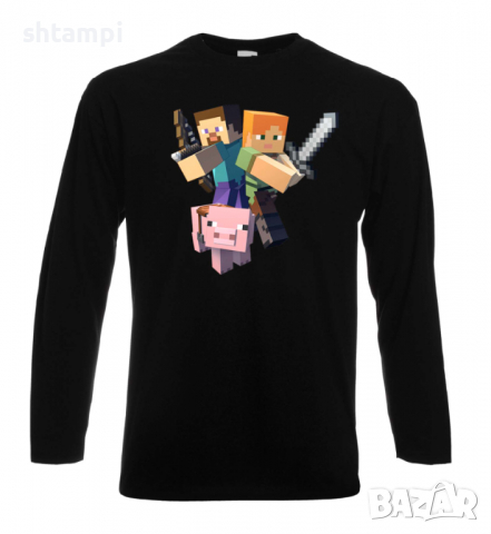 Мъжка тениска майнкрафт Minecraft 2,Minecraft,Игра,Забавление,подарък,Изненада,Рожден Ден., снимка 11 - Тениски - 36495016
