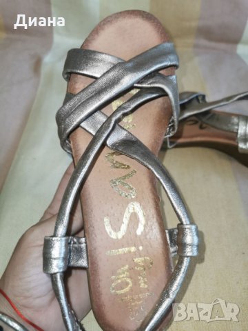 Испански златисти сандали, снимка 3 - Сандали - 32813029