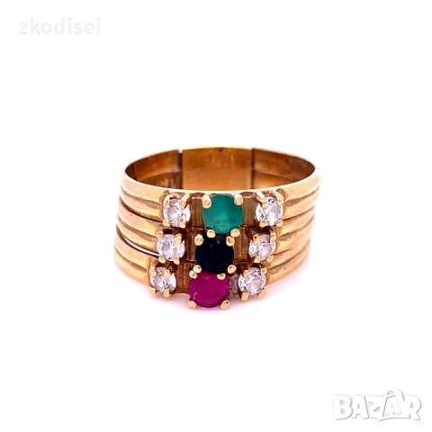 Златен дамски пръстен 4,39гр. размер:55 18кр. проба:750 модел:33181-1