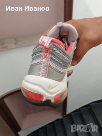 оригинални маратонки  Nike Air Max '97 сребристи/розови  номер 40,5, снимка 6 - Маратонки - 37312877