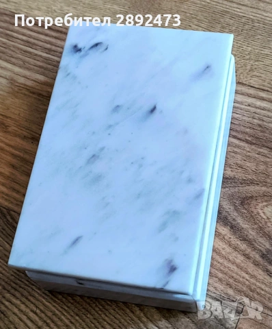 Старинна мраморна кутийка за бижута или декорация, снимка 4 - Антикварни и старинни предмети - 53405649