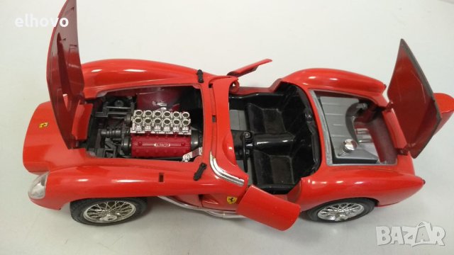 Метална количка Ferrari 250 Testa Rossa(1957) Burago 1:18, снимка 6 - Колекции - 34357992