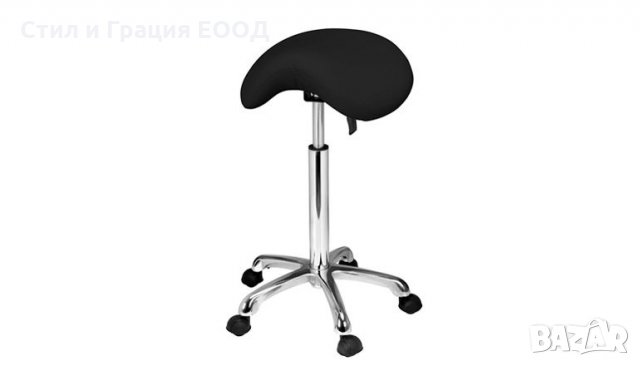 *Козметичен/фризьорски стол - табуретка Organic 59/78 см - бяла-черна - сива, снимка 2 - Друго оборудване - 28061653