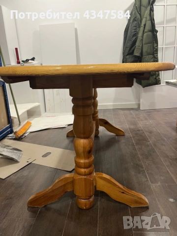 Кухненска маса и шест стола от дърво, снимка 5 - Маси - 53217247