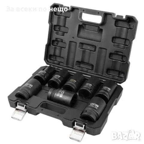 Комплект дълбоки ударни вложки 12-стенни 1" (22 – 41 мм) 8 части JCB, снимка 2 - Други инструменти - 50351818
