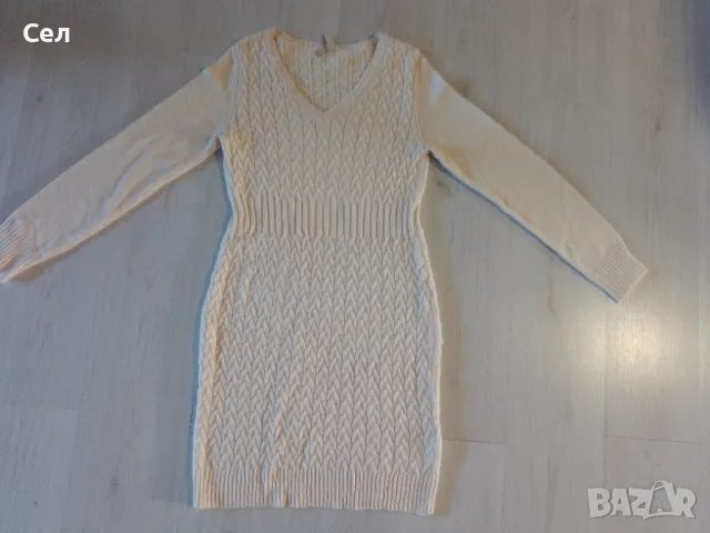 Зимна бяла  рокля М, снимка 2 - Рокли - 48347262