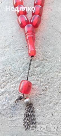 Стара броеница, кехлибар,38гр,17 зърна, снимка 9 - Антикварни и старинни предмети - 51770534