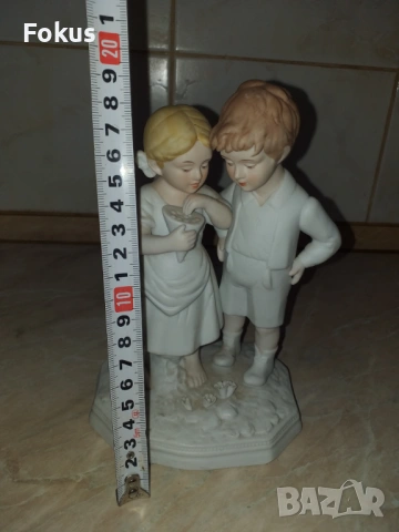 Страхотна красива статуетка момче и момиче, снимка 7 - Антикварни и старинни предмети - 53356150