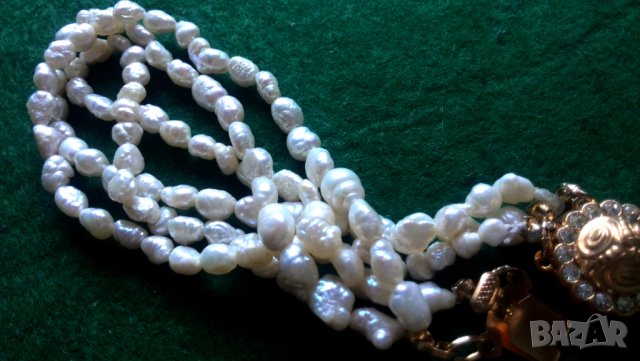 Стара гривна от естествени бели речни перли, снимка 12 - Антикварни и старинни предмети - 43528604