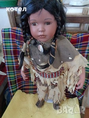 Продавам керамична колекционерска кукла -  Индианка  , снимка 3 - Колекции - 34926828