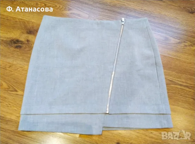 Секси асиметрична пола H&M актуален модел, сива, L , p-p 44