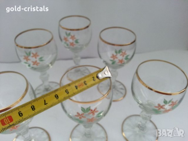  кристални чаши на столче, снимка 4 - Антикварни и старинни предмети - 33117406