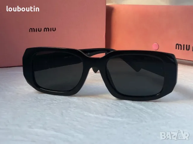 Miu 2024 дамски слънчеви очила правоъгълни 2 цвят бели черни, снимка 16 - Слънчеви и диоптрични очила - 47773788