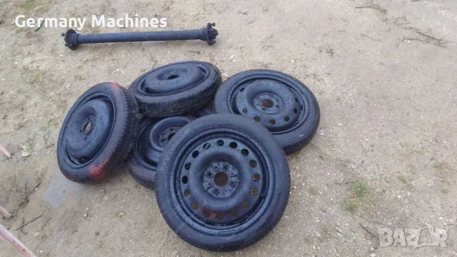 ОС за Ремарке с джанти и гуми.. Изпращам с куриер, плащане при доставката след преглед ---Дължина 15, снимка 2 - Части - 48656220