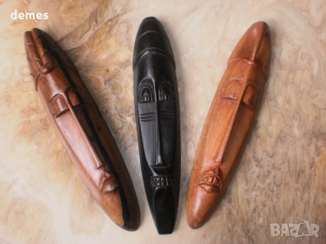  Сет от три абаносови маски-Хауса, Ибо, Йоруба, Нигерия