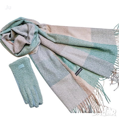 Комплект за подарък кашмир шал и ръкавица ул. Солунска7, гр София justsbag.com , снимка 5 - Шалове - 33259381