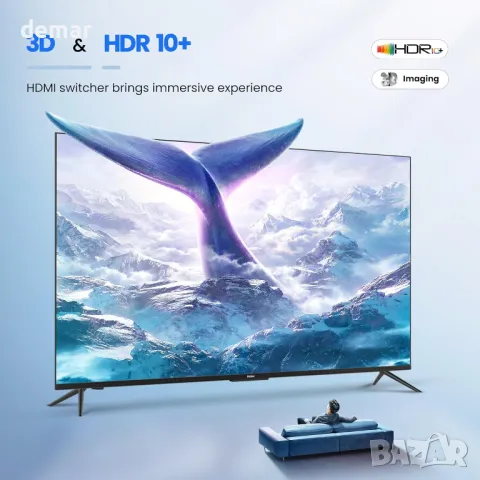 avedio links HDMI превключвател 5 входа - 1 изход 4K@60Hz, 5 порта с дистанционно, снимка 5 - Друга електроника - 47989302