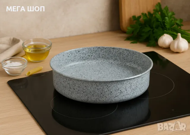 Тава Voltz Siena, Кръгла, Мраморно каменно керамично покритие, алуминий, снимка 2 - Съдове за готвене - 50191688