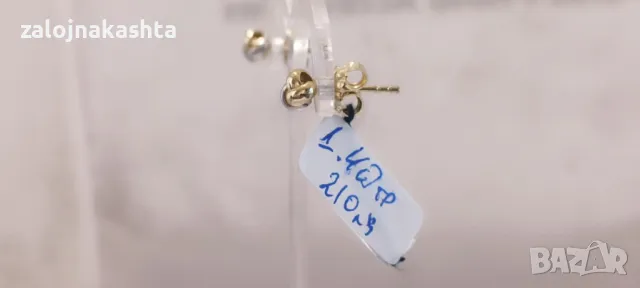 Нови Златни обеци-1,40гр/14кр, снимка 4 - Обеци - 48367321