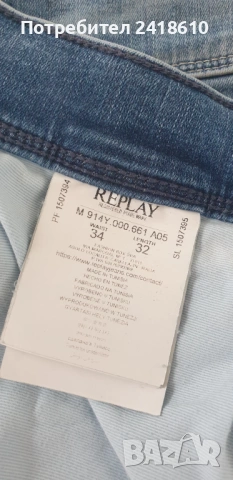 Replay Anbass Slim Fit Mens Size 34/32  ОРИГИНАЛ! Мъжки Дънки!, снимка 4 - Дънки - 53372793