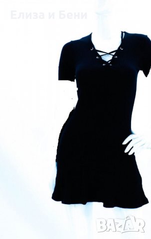 мини рокля Х&М с връзки тип корсет, снимка 1 - Рокли - 35467353