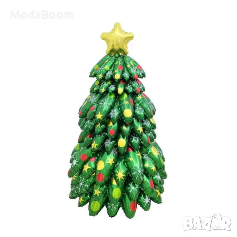 Коледни балони 9 части - 3D Коледна елха с цветни ярки акценти, снимка 3 - Други стоки за дома - 48370248