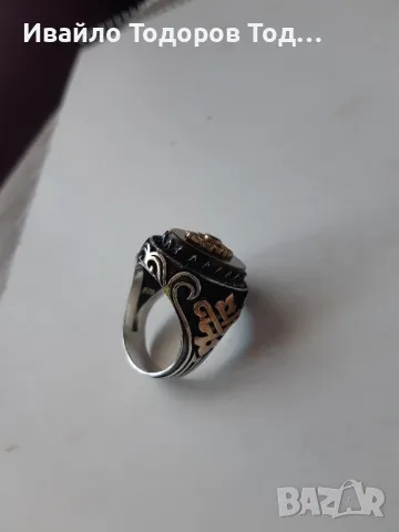 Уникален мъжки бутиков сребърен пръстен, снимка 6 - Пръстени - 47877359