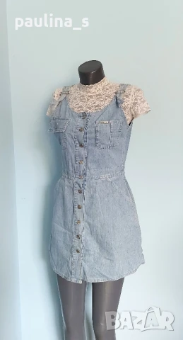 Два броя / Винтидж дънков марков сукман "Olympia" и "Motor jeans" , снимка 9 - Сукмани - 51299718