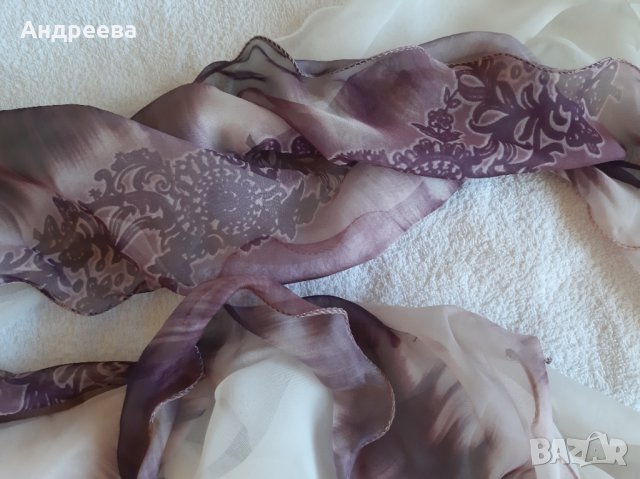 Шал - двоен, ефирен, снимка 1