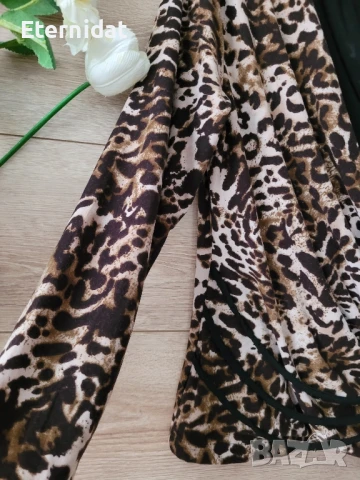 Елегантна блуза в тигров принт , снимка 3 - Блузи с дълъг ръкав и пуловери - 51429022