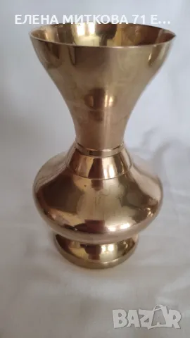 Четворен лот от кани и вази от масивен месинг-произв.Индия, снимка 7 - Антикварни и старинни предмети - 50421667