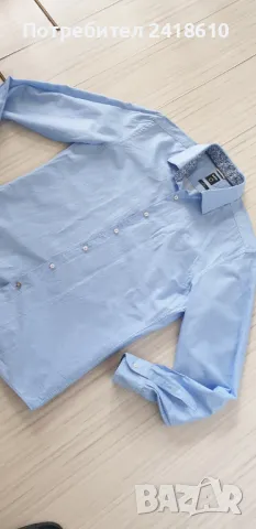 Hugo Boss Len / Organic Cotton  Slim Fit Mens Size 42 - L - 16 /1/2 НОВО! ОРИГИНАЛ! Мъжка Риза!, снимка 2 - Ризи - 50436194