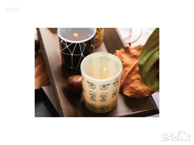 НОВА! Свещник за чаени свещи 3 поставки и дървена табла поднос, снимка 2 - Декорация за дома - 50225169