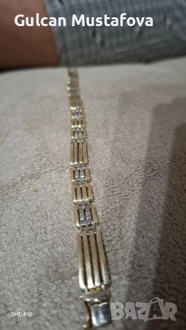 Мъжка златна гривна 15.06гр.дължина 22 см., снимка 6 - Гривни - 50083725