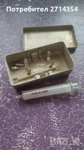 Стари стъклени спринцовки и игли , снимка 7 - Антикварни и старинни предмети - 49355437