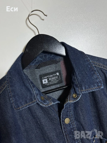 Дънкова риза Carhartt Workwear Blanket Overshirt (оригинал размер М M), снимка 8 - Ризи - 53344262