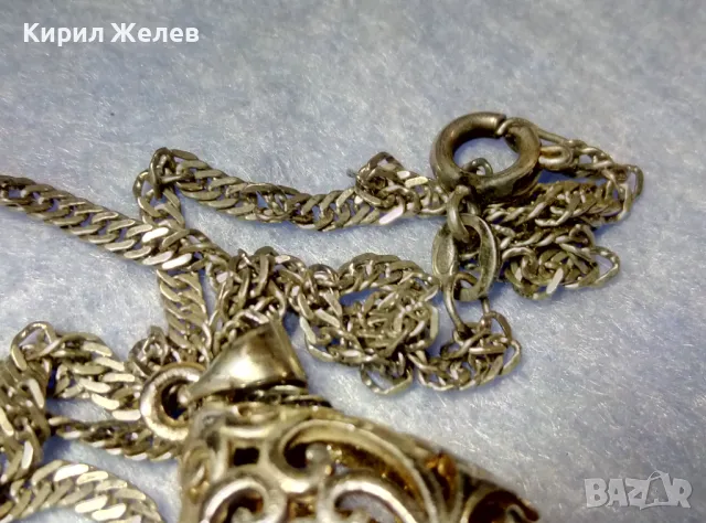 АЖУРЕН ПОСРЕБРЕН МЕДЕН ПЕНДАНТ с КЪСЧЕ НАТУРАЛЕН КЕХЛИБАР в НЕГО и СРЕБЪРНА ВЕРИЖКА СРЕБРО 925 49783, снимка 12 - Колиета, медальони, синджири - 50115976