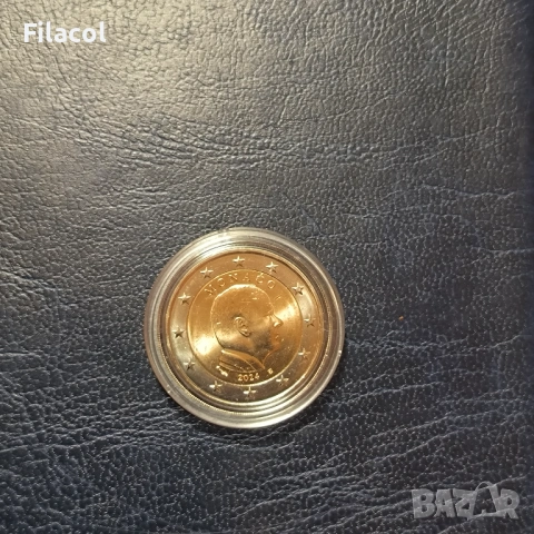 Монако 2 евро 2024 година UNC