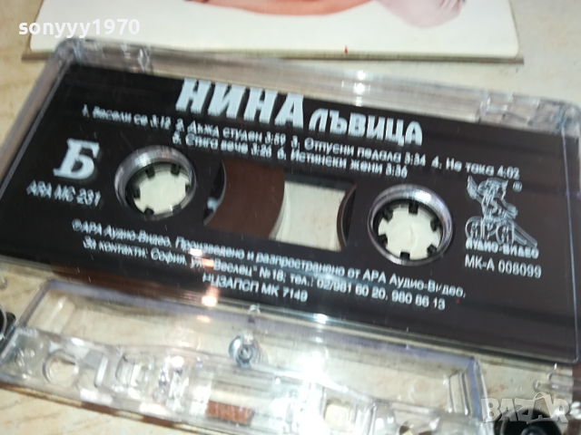 НИНА ЛЪВИЦА-ОРИГИНАЛНА КАСЕТА 2003241729, снимка 2 - Аудио касети - 44862911