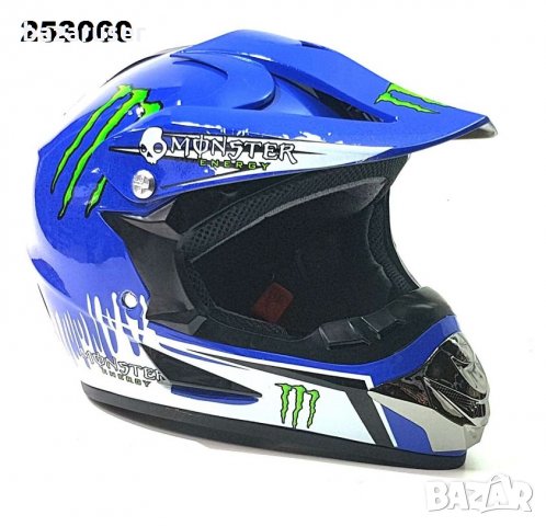Каска за Мотор N1 A-28 CROSS -Синя/Бяла/Черна/Червена, снимка 2 - Аксесоари и консумативи - 33215377