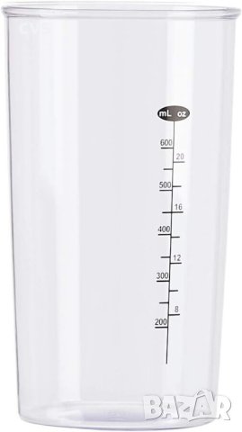 Ръчен блендер Amazon Basics MJ-BH6001W, Мерителна чаша, Променлива скорост, 600 W, снимка 2 - Чопъри и пасатори - 43725173