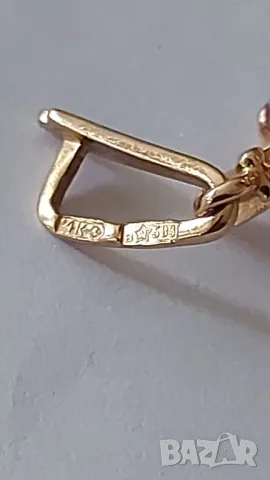 Златна руска висулка с александрити, снимка 6 - Колиета, медальони, синджири - 50051322